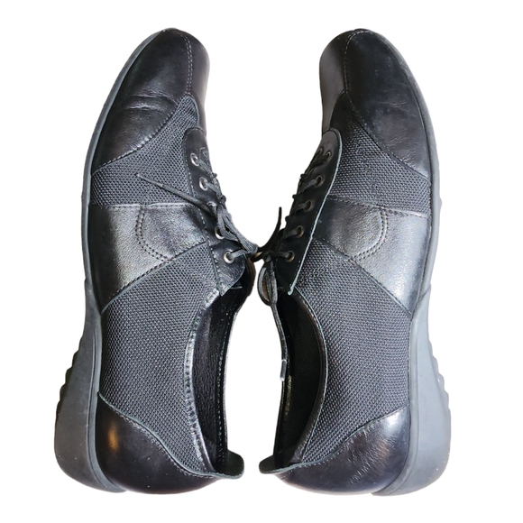 Munro Pace #4057 Black Leather & Canvas Lace Up Sporty Walking Loafer Size 10.5 - Picture 6 of 10